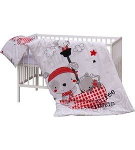 SCARLETT DĚTSKÁ POSTÝLKA S KOMPLETNÍ VÝBAVOU SCARLETT 120 X 60 CM - BANDY - DŘEVĚNÉ POSTÝLKY - SPINKÁNÍ