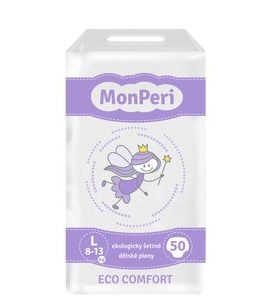 MONPERI ECO COMFORT L 8-13 KG - 50KS EKO JEDNORÁZOVÉ DĚTSKÉ PLENKY (VELIKOST 4) - JEDNORÁZOVÉ PLENY - PŘEBALOVÁNÍ