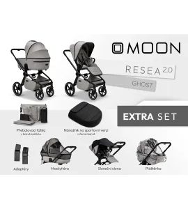 MOON RESEA 2.0 EXTRA SET - GHOST - DVOJKOMBINACE - KOČÁRKY A PŘÍSLUŠENSTVÍ