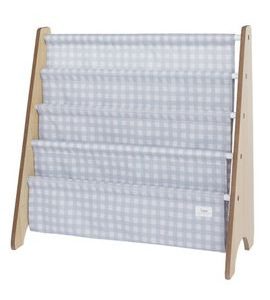 3 SPROUTS STOJAN NA KNÍŽKY RECYCLED GINGHAM/BLUE - DEKORACE A POLIČKY - SPINKÁNÍ