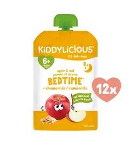 KIDDYLICIOUS OVOCNÁ KAPSIČKA NA DOBRÉ SPINKÁNÍ - JABLKO A OVES (12X100G) - KAPSIČKY - KRMENÍ