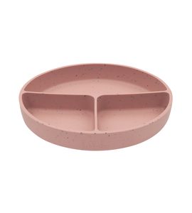 KIKKABOO TALÍŘ DĚLENÝ S PŘÍSAVKOU PLATINUM SILICONE BLUSH - MISKY, TALÍŘKY A PODLOŽKY - KRMENÍ