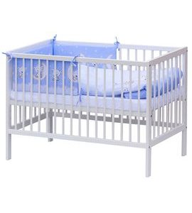 SCARLETT POSTÝLKA 120X60CM S KOMPLETNÍ VÝBAVOU TORO MODRÁ - DŘEVĚNÉ POSTÝLKY - SPINKÁNÍ