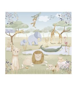 LITTLE DUTCH TAPETA NA ZEĎ SAFARI FRIENDS - LITTLE DUTCH - PRO DĚTI