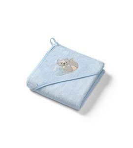 BABYONO OSUŠKA S KAPUCÍ BAMBOO MODRÁ 100X100 CM - OSUŠKY A DĚTSKÉ ŽUPANY - KOUPÁNÍ A ZDRAVÍ