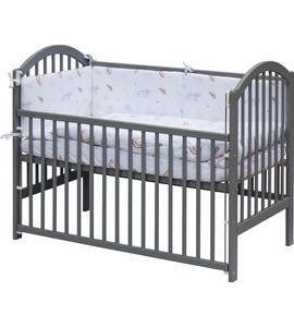 SCARLETT DĚTSKÁ POSTÝLKA S KOMPLETNÍ VÝBAVOU SCARLETT 120 X 60 CM ŠEDÁ - MONTA - DŘEVĚNÉ POSTÝLKY - SPINKÁNÍ