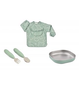 BEABA JÍDELNÍ SADA PRO NEJMENŠÍ SAGE GREEN - VÝHODNÉ SADY - KRMENÍ