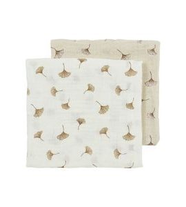 MEYCO MUŠELÍNOVÉ PLENY GINKO 70X70 CM 2-BALENÍ - OFF WHITE/SOFT SAND - LÁTKOVÉ PLENY ALL IN ONE - PŘEBALOVÁNÍ