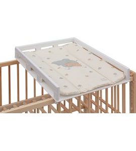 SCARLETT PŘEBALOVACÍ PULT OGY NA POSTÝLKU BÍLÝ S PŘEBALOVACÍ PODLOŽKOU SLON BÉŽOVÁ - PŘEBALOVACÍ PULTY - PŘEBALOVÁNÍ