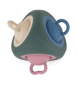 PETITE&MARS HRAČKA SILIKONOVÁ POP UP TRIANGLE MISTY GREEN 10M+ - HRAČKY PRO NEJMENŠÍ - PRO DĚTI