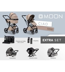 MOON CIAO EXTRA SET - SAND - KOMBINACE S PŘÍSLUŠENSTVÍM - KOČÁRKY A PŘÍSLUŠENSTVÍ