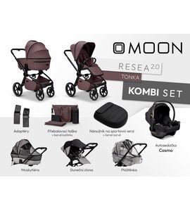 MOON RESEA 2.0 KOMBI SET - TONKA - KOMBINACE S PŘÍSLUŠENSTVÍM - KOČÁRKY A PŘÍSLUŠENSTVÍ