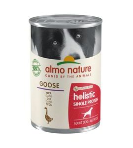 ALMO NATURE HOLISTIC MONOPROTEIN - HUSA 400G 24X400G - KONZERVY PRO PSY - CHOVATELSKÉ POTŘEBY MALVÍKZOO