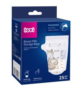 LOVI SÁČKY K UCHOVÁVÁNÍ ODSÁTÉHO MLÉKA 25 KS BUDDY BEAR - USKLADNĚNÍ MATEŘSKÉHO MLÉKA - KRMENÍ
