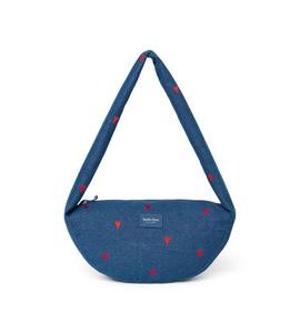 STUDIO NOOS DENIM MINI CROSS BODY BAG | DARK BLUE RED HEARTS - DOPLŇKY - PRO MAMINKY