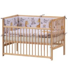 SCARLETT POSTÝLKA 120X60CM S KOMPLETNÍ VÝBAVOU NEBULA BÉŽOVÁ - DŘEVĚNÉ POSTÝLKY - SPINKÁNÍ