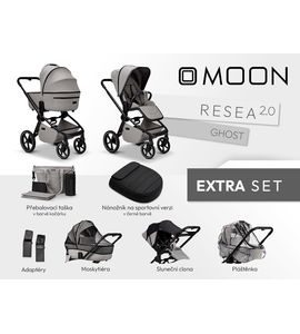 MOON RESEA 2.0 EXTRA SET - GHOST - DVOJKOMBINACE - KOČÁRKY A PŘÍSLUŠENSTVÍ