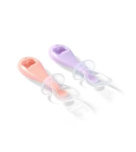 BABYONO LŽIČKY SILIKONOVÉ - DĚVČE 2KS, 6M+ - LŽIČKY A PŘÍBORY - KRMENÍ