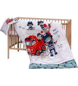 SCARLETT DĚTSKÁ POSTÝLKA S KOMPLETNÍ VÝBAVOU SCARLETT 120 X 60 CM - FIRO - DŘEVĚNÉ POSTÝLKY - SPINKÁNÍ