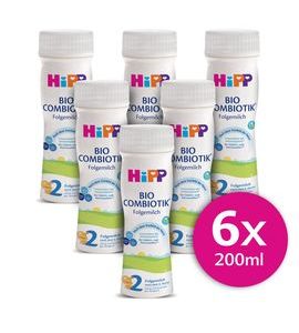 HIPP 6X 2 BIO COMBIOTIK POKRAČOVACÍ TEKUTÁ KOJENECKÁ VÝŽIVA 200ML - KOJENECKÁ MLÉKA - KRMENÍ