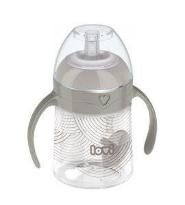 LOVI PRVNÍ HRNEČEK SE SLÁMKOU A ZÁVAŽÍM HARMONY 150ML - DĚTSKÉ HRNEČKY - KRMENÍ