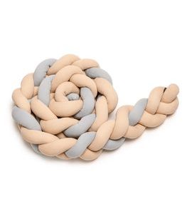 T-TOMI PLETENÝ MANTINEL 220 CM BEIGE + GREY - MANTINELY - SPINKÁNÍ