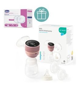 BABYONO ODSÁVAČKA MATEŘSKÉHO MLÉKA ELEKTRICKÁ PICO + CHICCO VLOŽKY DO PODPRSENKY 30KS - ODSÁVAČKY MATEŘSKÉHO MLÉKA - KRMENÍ