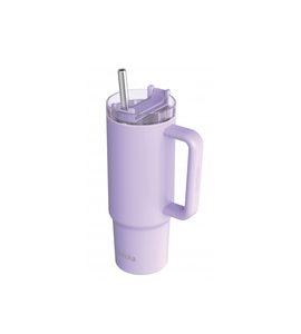 QUOKKA NEREZOVÝ TERMOHRNEK S BRČKEM STREAM PURPLE 950 ML - TERMOOBALY A TERMOSKY - KRMENÍ