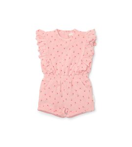 LITTLE DUTCH OVERAL LETNÍ SUNNY FLOWERS BLUSH PINK VEL. 74/80 - OVERALY - PRO DĚTI