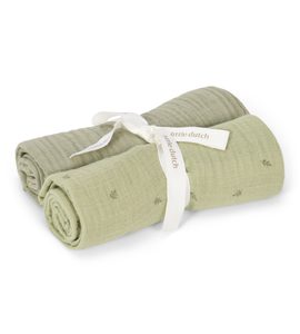 LITTLE DUTCH PLENY 70X70CM PURE SAGE - LÁTKOVÉ PLENY ALL IN ONE - PŘEBALOVÁNÍ