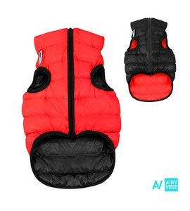 AIRY VEST BUNDA PRO PSY ČERVENÁ/ČERNÁ M 47 - KOMBINÉZY A BUNDY PRO PSY - CHOVATELSKÉ POTŘEBY MALVÍKZOO