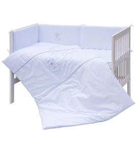 SCARLETT SOUPRAVA DO POSTÝLKY 6-DÍLNÁ PÉŤA BÍLÁ 100X135CM - POVLEČENÍ DO POSTÝLKY - SPINKÁNÍ