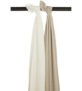 MEYCO MUŠELÍNOVÉ PLENY 2-BALENÍ OFFWHITE/SAND - ZAVINOVACÍ PLENY / OSUŠKY VELKÉ - PŘEBALOVÁNÍ