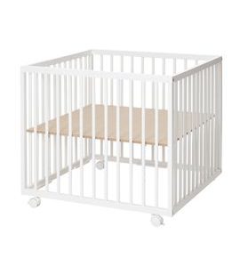 BABYDAN DŘEVĚNÁ OHRÁDKA COMFORT MEDIUM WHITE 79X79X73 CM - OHRÁDKY - KOUPÁNÍ A ZDRAVÍ