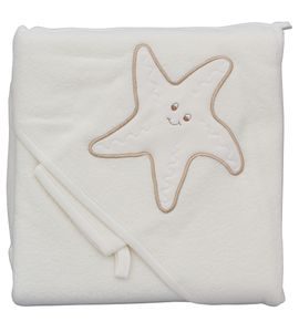 SCARLETT FROTÉ RUČNÍK S KAPUCÍ HVĚZDA BÉŽOVÁ - OSUŠKY A DĚTSKÉ ŽUPANY - KOUPÁNÍ A ZDRAVÍ