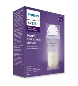 PHILIPS AVENT SÁČKY NA MATEŘSKÉ MLÉKO 180 ML, 25 KS - USKLADNĚNÍ MATEŘSKÉHO MLÉKA - KRMENÍ