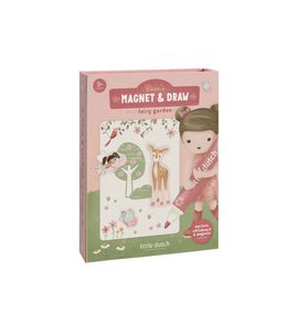 LITTLE DUTCH KNÍŽKA S MAGNETY ROSA FAIRY GARDEN - HRAČKY PRO NEJMENŠÍ - PRO DĚTI