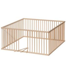 SCARLETT DĚTSKÁ DŘEVĚNÁ OHRÁDKA LUNA PŘÍRODNÍ 150X150CM - OHRÁDKY - KOUPÁNÍ A ZDRAVÍ