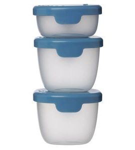 B.BOX SADA KRABIČEK SNACK TUBS 3KS - MODRÉ - USKLADNĚNÍ JÍDLA - KRMENÍ