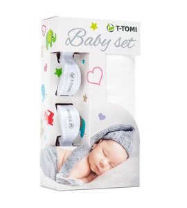 T-TOMI BABY SET - WHITE - OSUŠKY A DĚTSKÉ ŽUPANY - KOUPÁNÍ A ZDRAVÍ