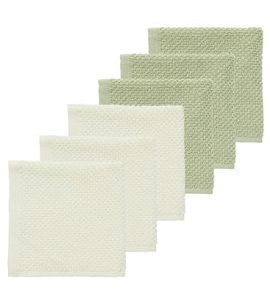 MEYCO SADA ŽÍNEK POPCORN 6KS (30X30) - NATURAL/SOFT OLIVE - ŽÍNKY A HOUBIČKY - KOUPÁNÍ A ZDRAVÍ