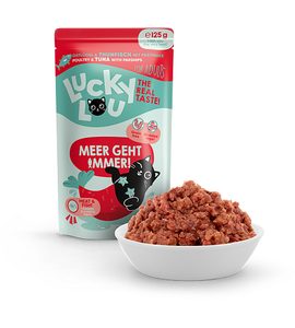 LUCKY LOU LUCKY LOU LIFESTAGE ADULT S DRŮBEŽÍM MASEM A TUŇÁKEM 125 G - KAPSIČKY PRO KOČKY - CHOVATELSKÉ POTŘEBY MALVÍKZOO