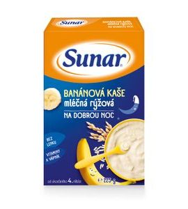 SUNAR KAŠE MLÉČNÁ NA DOBROU NOC BANÁNOVÁ 225G - KAŠE - KRMENÍ