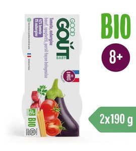 GOOD GOUT BIO ŠPAGETY S LILKEM A HOVĚZÍM MASEM (2X190 G) - MASO/ZELENINA - KRMENÍ