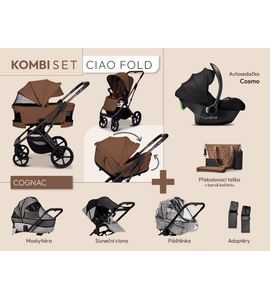 MOON CIAO FOLD KOMBI SET - COGNAC - TROJKOMBINACE - KOČÁRKY A PŘÍSLUŠENSTVÍ