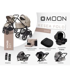 MOON RESEA FOLD KOMBI SET - SAND - KOMBINACE S PŘÍSLUŠENSTVÍM - KOČÁRKY A PŘÍSLUŠENSTVÍ