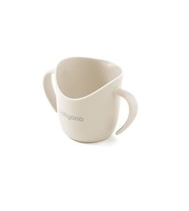 BABYONO HRNEK ERGONOMICKÝ S OUŠKY 120 ML BROSKVOVÝ 6M+ - DĚTSKÉ HRNEČKY - KRMENÍ