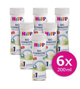 HIPP 6X 1 BIO COMBIOTIK POČÁTEČNÍ TEKUTÁ KOJENECKÁ VÝŽIVA 200 ML - KOJENECKÁ MLÉKA - KRMENÍ