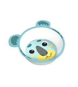 CANPOL BABIES MELAMINOVÁ MISKA PROTISKLUZOVÁ S OUŠKY HELLO LITTLE 490 ML ZELENÁ - MISKY, TALÍŘKY A PODLOŽKY - KRMENÍ