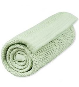 VINTER & BLOOM DEKA SOFT GRID ORGANIC TENDER GREEN - DĚTSKÉ DEKY PRO MIMINKA - SPINKÁNÍ